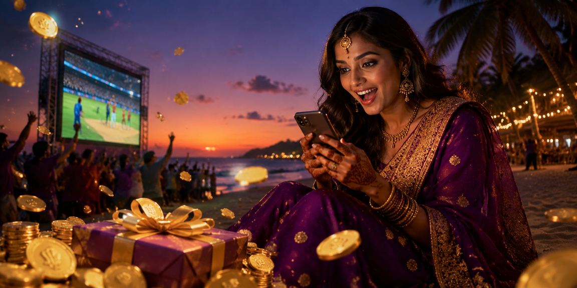 Player withdrawing funds on mobile app at Goa beach