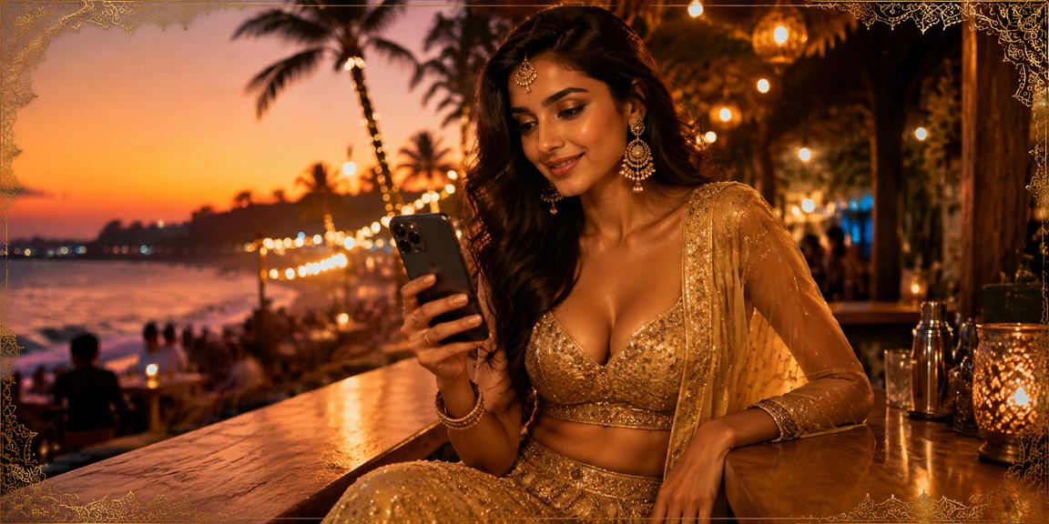 VIP player enjoying mobile betting experience on Goa beach