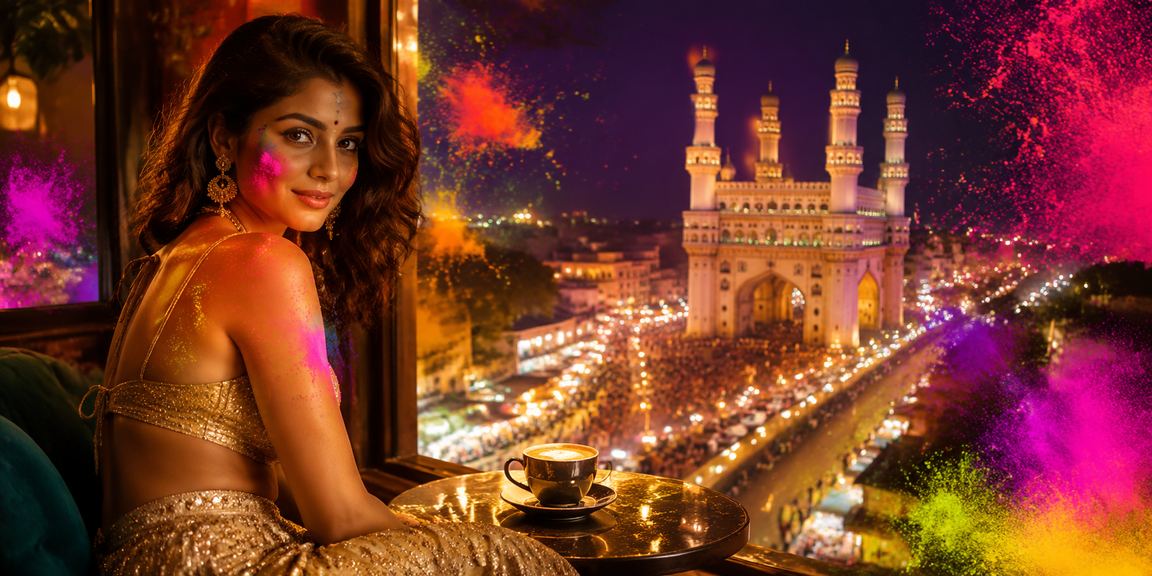 Hyderabad Charminar illuminated evening with festive bonus offer