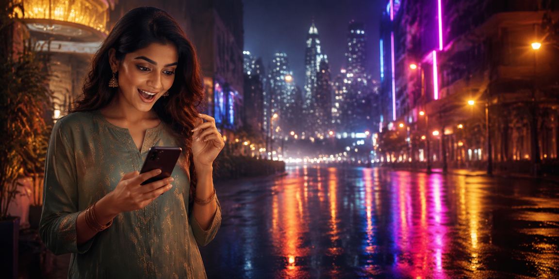 Mumbai player using mobile casino app in Kurti